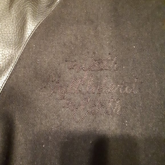 Art Start STAPLE X HUF X BLACK SCALE X 10.DEEP Varsity Jacket Black Small - Picture 5 of 14